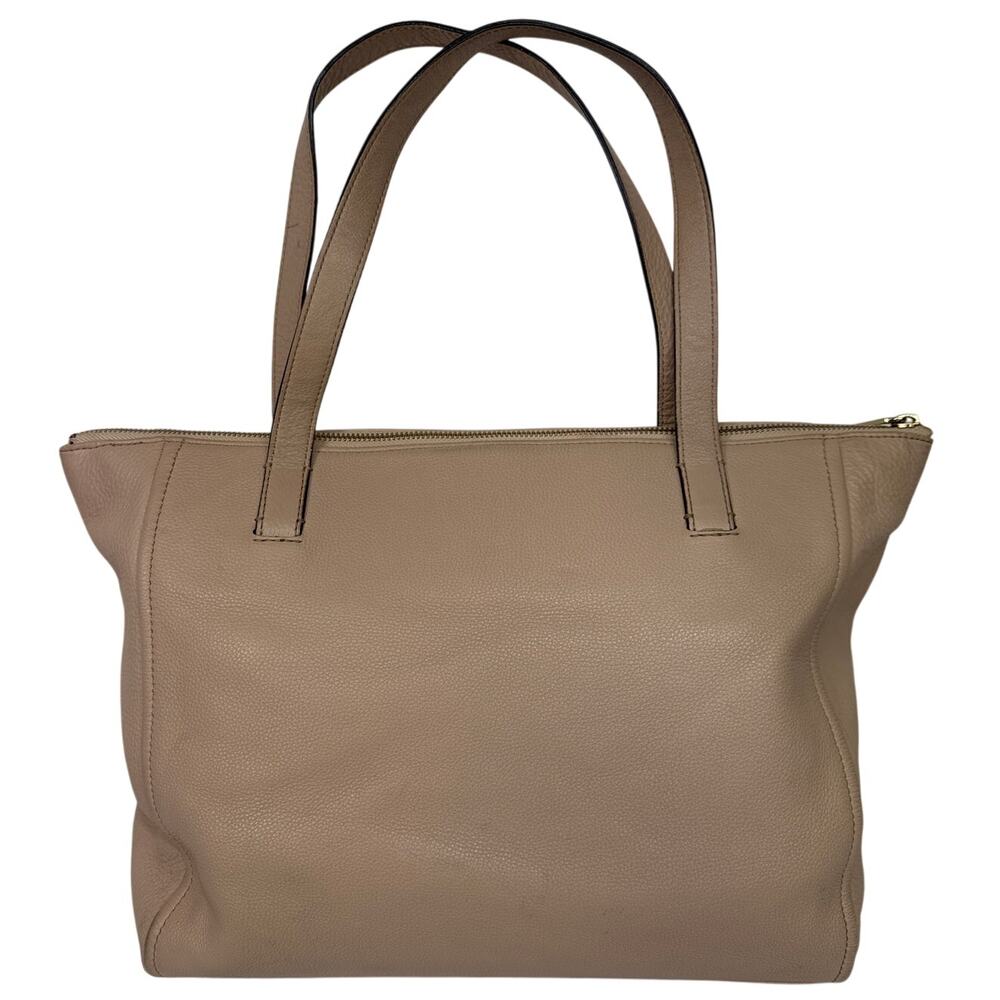 Kate Spade New York Large Leather Shoulder Bag, Light Tan or Beige - Picture 2 of 15